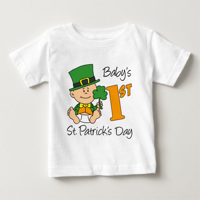Baby's First St Patricks Day Baby T-Shirt (Front)