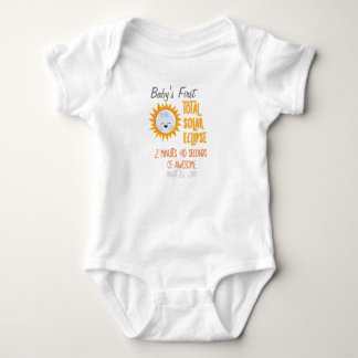 Baby's First Total Solar Eclipse Emoji Moon Baby Bodysuit