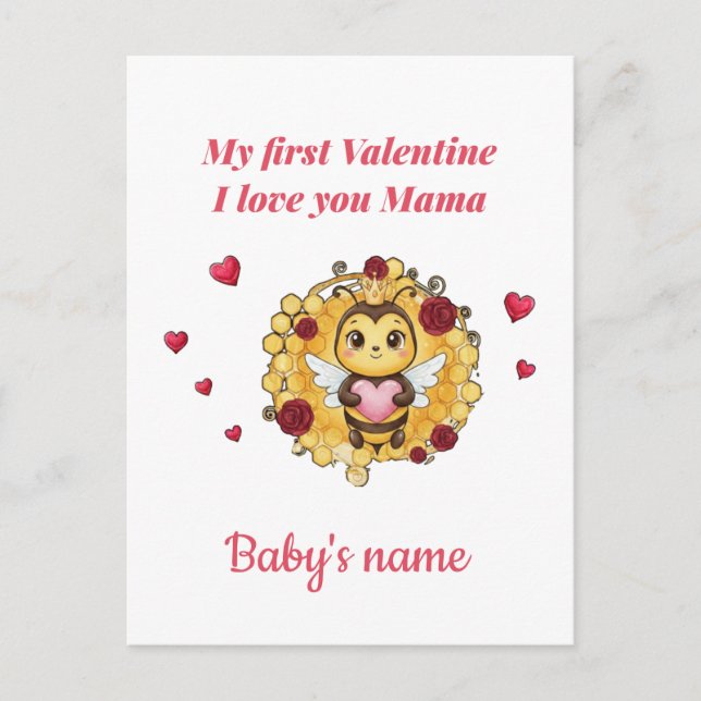 Baby's First valentine Postcard (Front)