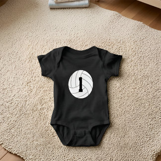 Baby's First Volleyball Game Custom Bodysuit