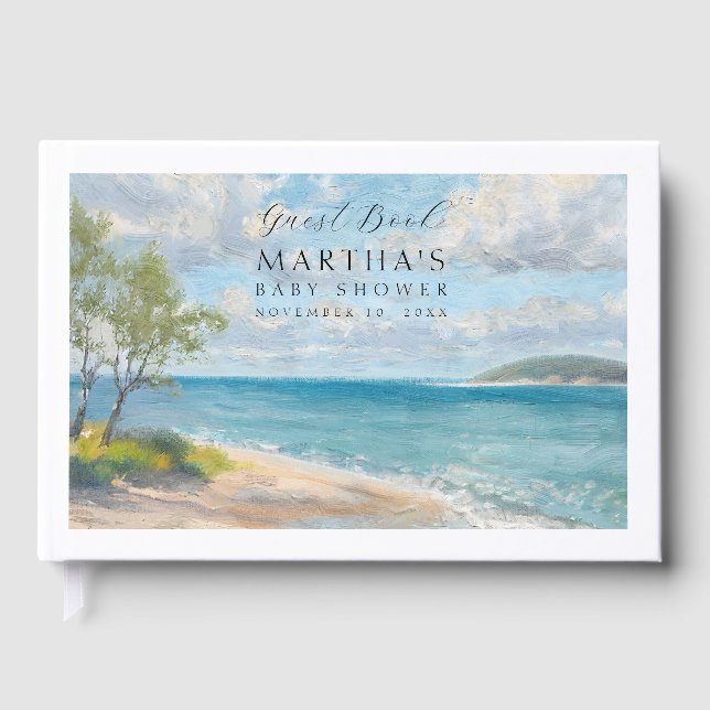 Baby's First Voyage Nautical Guest Book (Front)