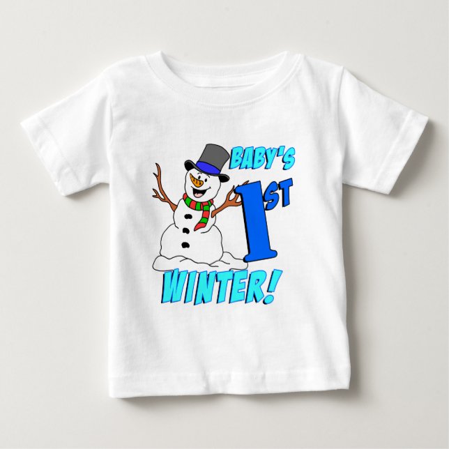 Baby's First Winter Baby T-Shirt (Front)