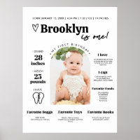 Baby's First Year Milestone Board Template 1st Bda