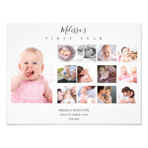 Baby's First Year Photo Collage Keepsake