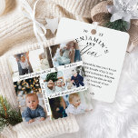 Baby's First Year Photo Gallery Special Highlights Metal Tree Decoration<br><div class="desc">Special and memorable baby's first year milestones Christmas keepsake ornament. Modern and minimal design with a six-photo collage design to remember your baby's special moments, adventures, and highlights from the year. Personalise with six of your most memorable photo memories of the year along with four text highlights to capture your...</div>