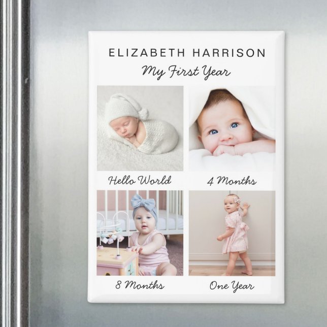 Baby's First Year Photo Timeline Magnet (Baby's First Year Photo Timeline Magnet)