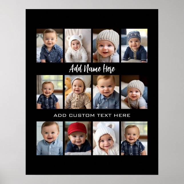 Baby's First Year Poster/Print Collage -can resize Poster (Front)