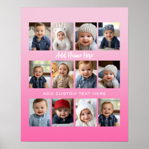 Baby's First Year Poster/Print Collage -can resize Poster