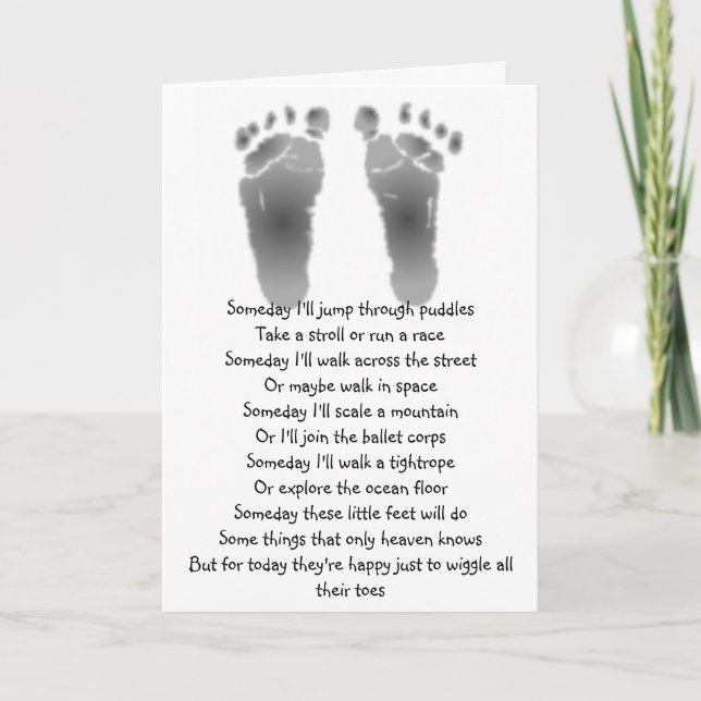 Baby's Footprint Card (Front)