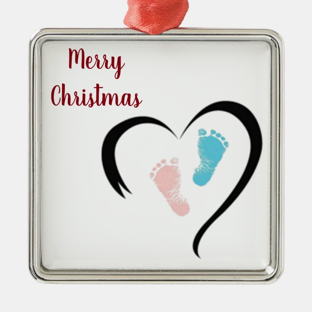 ***BABY'S FOOTPRINTS*** CHRISTMAS ORNAMENT (Front)