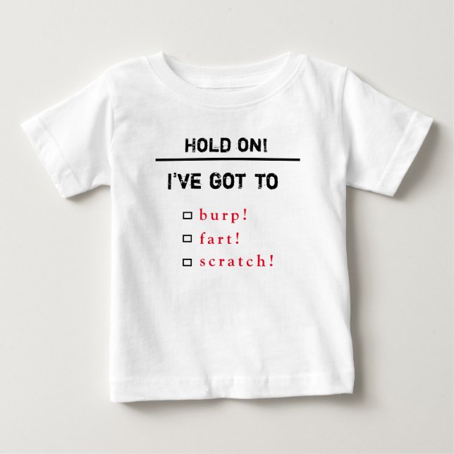 Baby's Hold On romper Baby T-Shirt (Front)