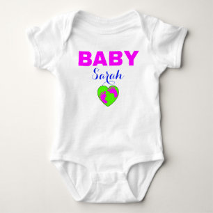 Baby's Name Here - New-Born  Girl Baby Bodysuit