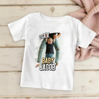 Baby's Name Modern Simple Grunge Custom Baby Photo