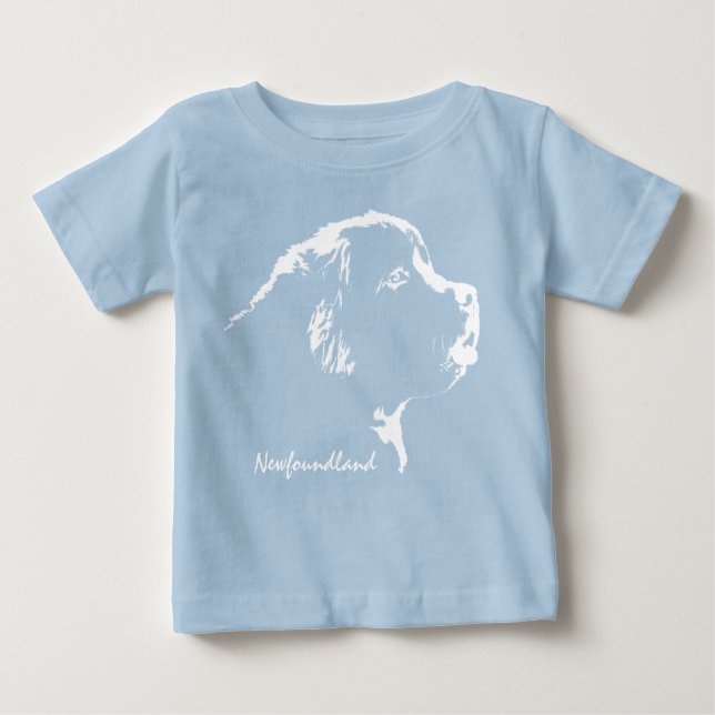 Baby's Newfoundland Dog T-Shirt Puppy Dog Shirts (Front)