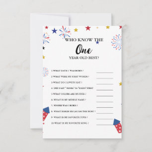 Baby's Party Game 1st Birthday How Well Do You kno