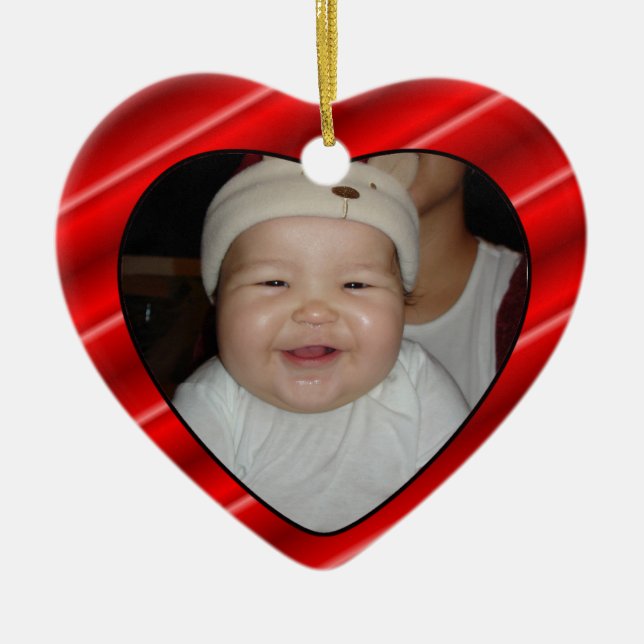 Baby's Photo Gift Tag & Keepsake Ornament (Front)