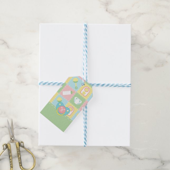 Baby's Quilt Gift Tag (With Twine)