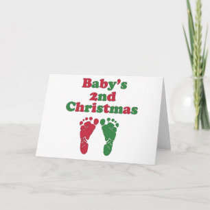 Baby's Second Christmas Holiday Card