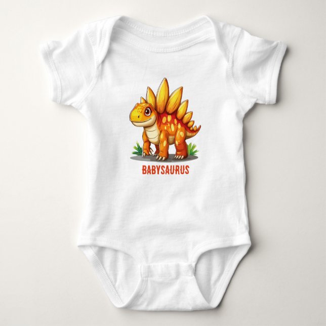 Babysaurus Dinosaur  Baby Bodysuit (Front)