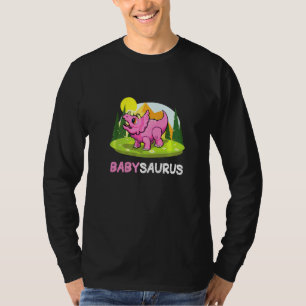 Babysaurus Dinosaur Cute Kiddo Triceratops 2 T-Shirt