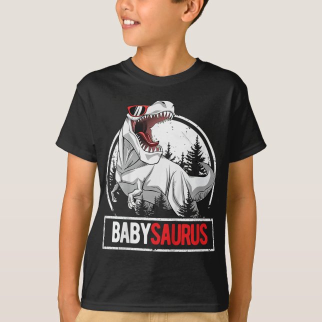 BabySaurus for Kids Toddlers Birthday Party T-Rex  T-Shirt (Front)