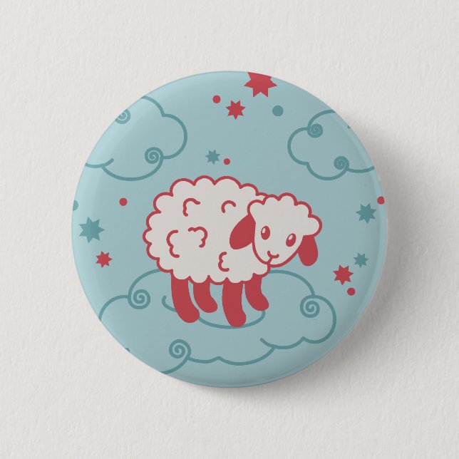 babysheep 6 cm round badge (Front)