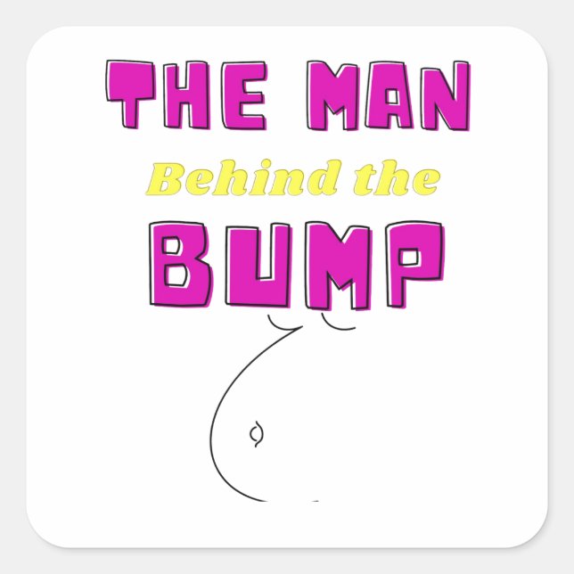 Babyshower Gifts for him Baby Announcement Gift  Square Sticker (Front)