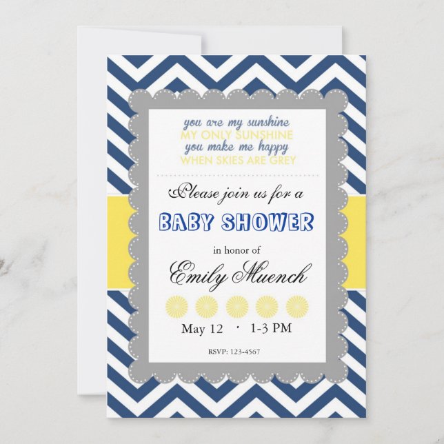 Babyshower in honour of: invitation (Front)