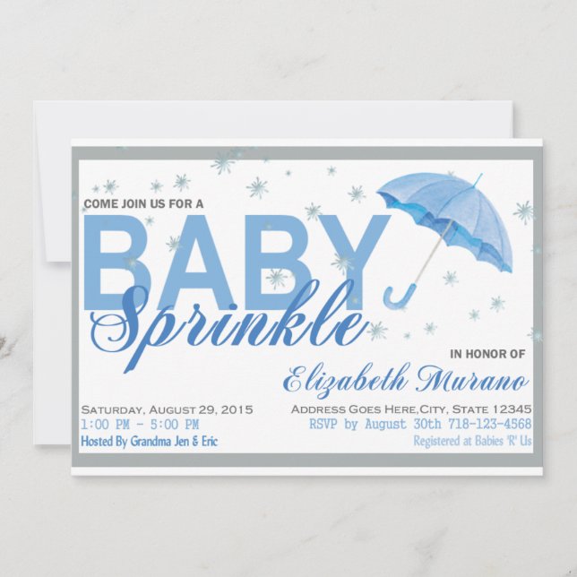 Babyshower Sprinkle Invitation (Front)