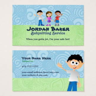babysitting business cards templates free printable
