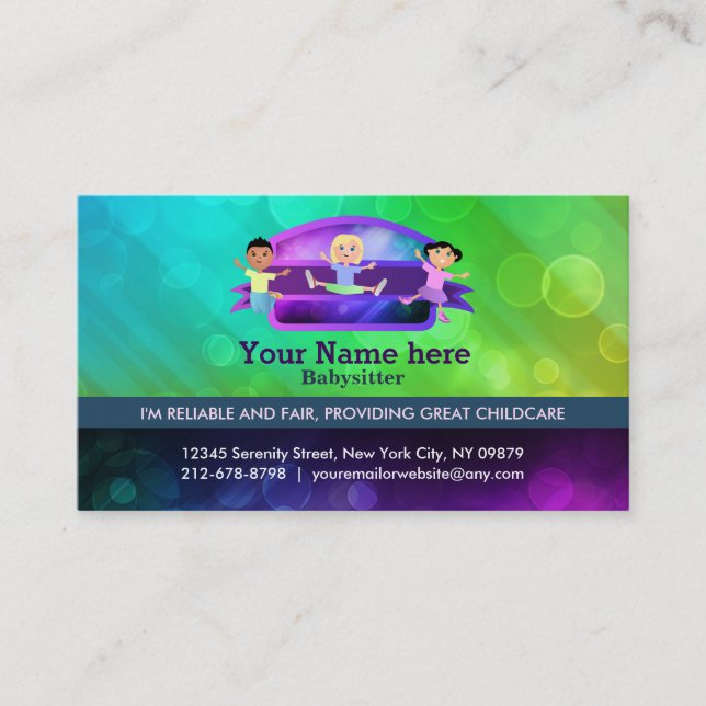 Babysitter Business Cards (Front)