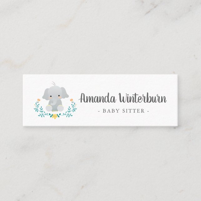 Babysitter business cute card (Front)