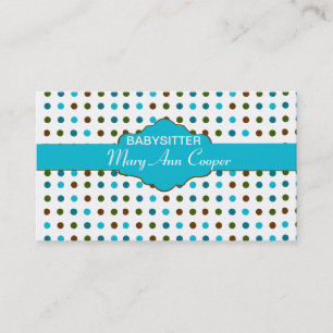 Babysitter CARETAKER Day Care Business Card