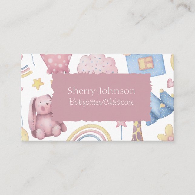 Babysitter/Childcare/Daycare/Nanny Business Card (Front)