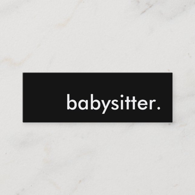 babysitter. mini business card (Front)