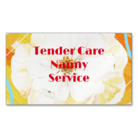 Babysitter Nanny Modern Yellow & White Rose
