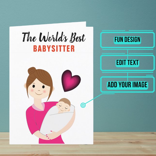 Babysitter Thank You Card (Show your babysitter that you dearly appreciate her.)