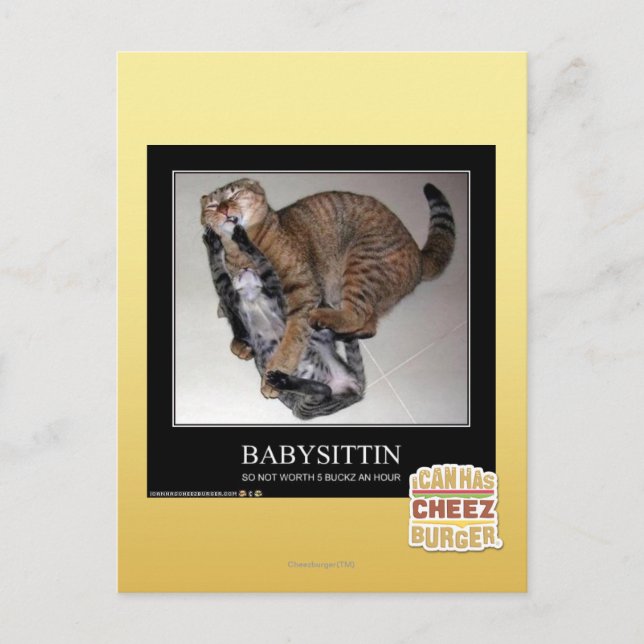 Babysittin Postcard (Front)