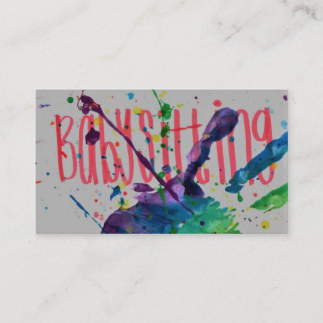 Babysitting Business Card (Front)