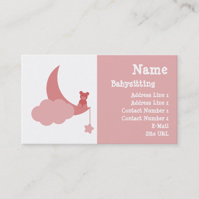 Babysitting Business Card (Front)