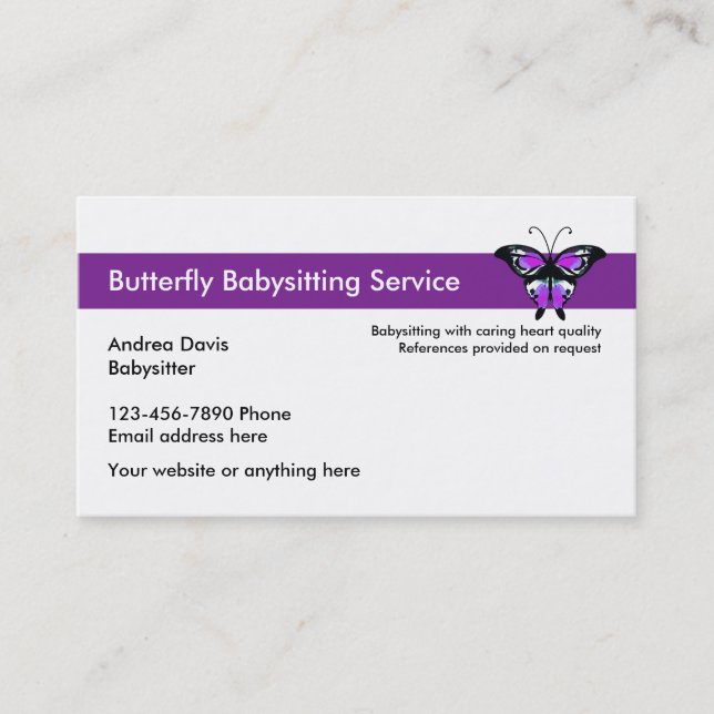 Babysitting Business Cards (Front)