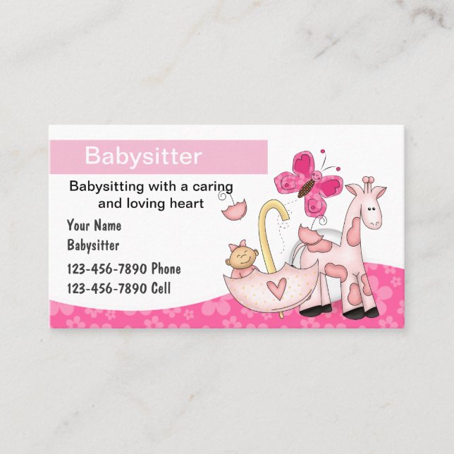 Babysitting Business Cards (Front)