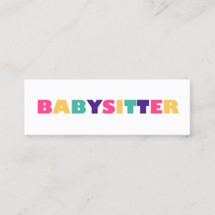 Babysitting Mini Business Card