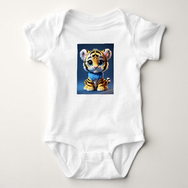 Babysuit with cute 🐯 baby bodysuit (Front)
