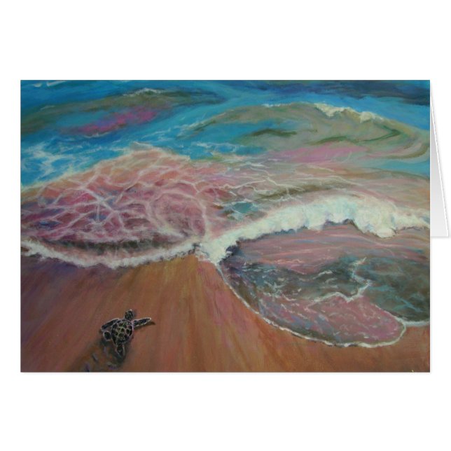 babyturtle on shore heading to ocean (Front Horizontal)