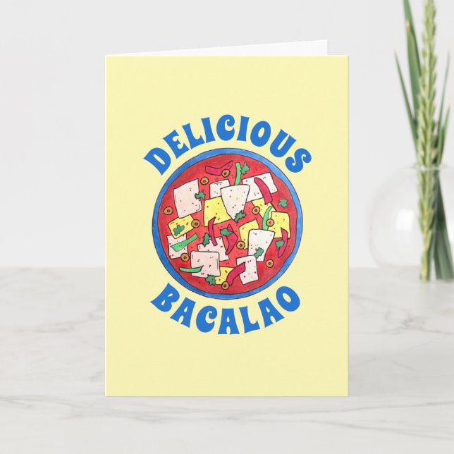 Bacalao Puerto Rican Cuisine Salted Cod Fish Stew Card (Front)