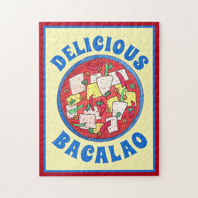 Bacalao Puerto Rican Cuisine Salted Cod Fish Stew Jigsaw Puzzle (Vertical)