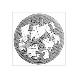 Bacalao Puerto Rican Cuisine Salted Cod Fish Stew Rubber Stamp