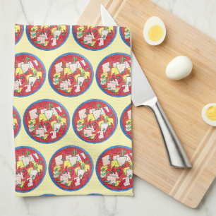 Bacalao Puerto Rican Cuisine Salted Cod Fish Stew Tea Towel