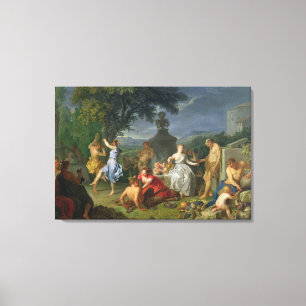 Bacchanal, 1719 (oil on canvas) canvas print